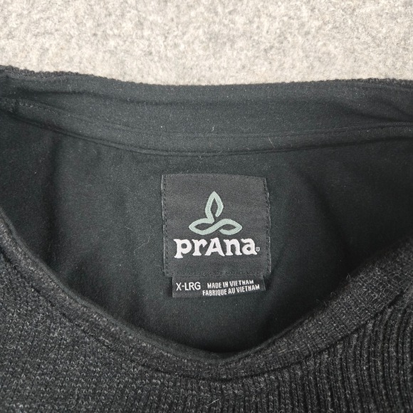 Prana Lonan Commando Sweater Mens XL Gray Wool Blend Long Sleeve Pocket Outdoors - Picture 5 of 10